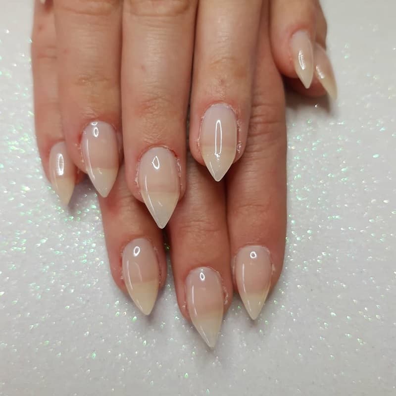 nude stiletto nails