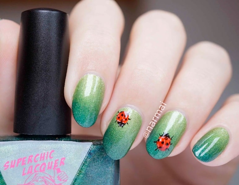 Green Ladybugs Design