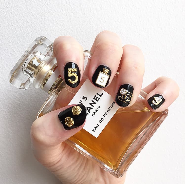 Chanel No-5 Nail Design