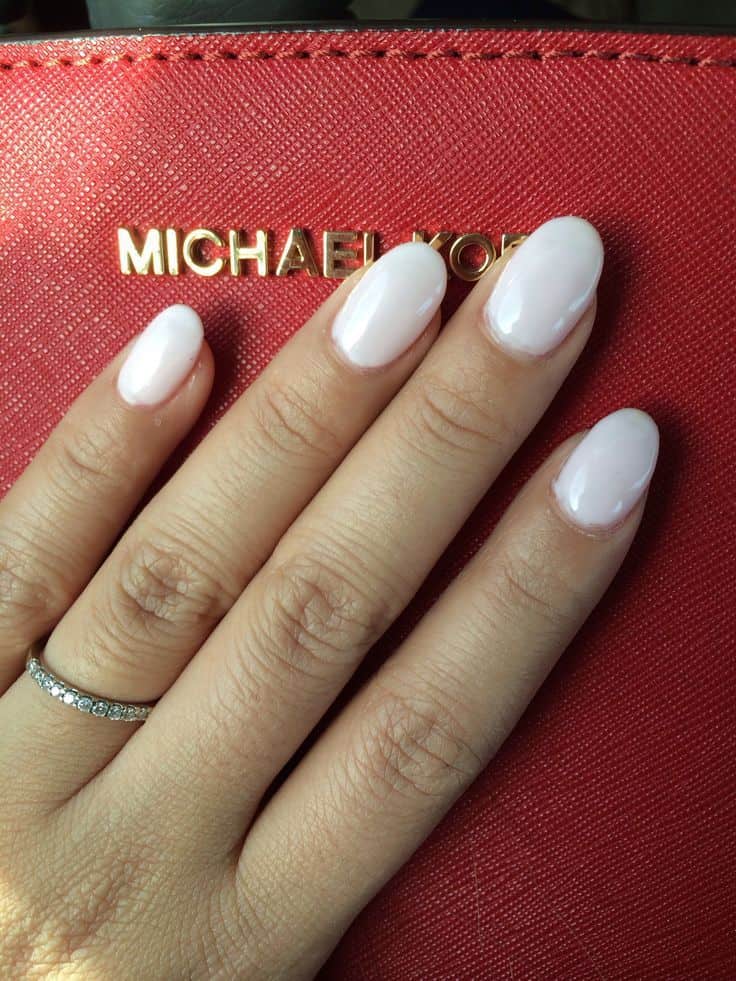 White Round Nail Design