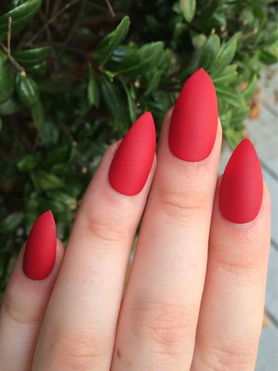 Red Stiletto Nail Design