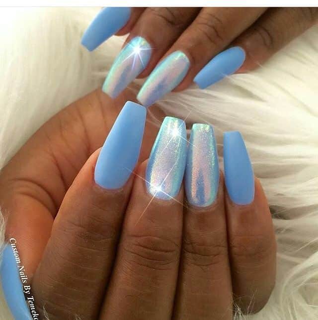 Light Blue Ballerina Nails