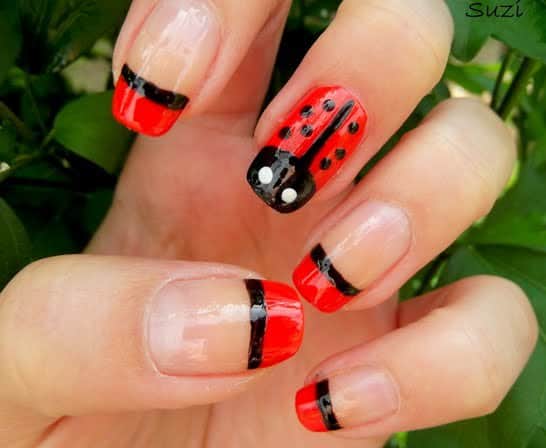 Classic Ladybug Nail Designs