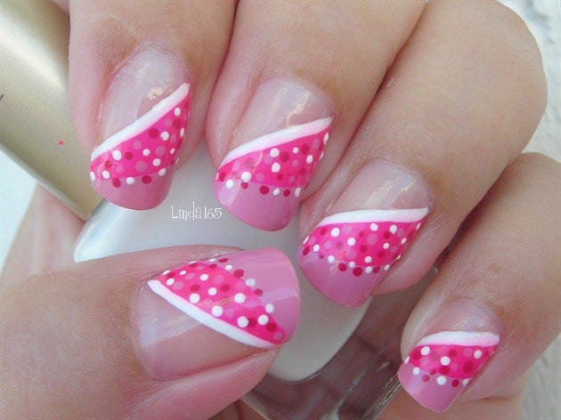 Polka Dot on Square Nail