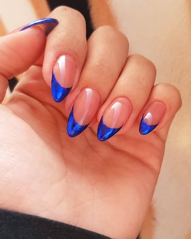 long almond french nails