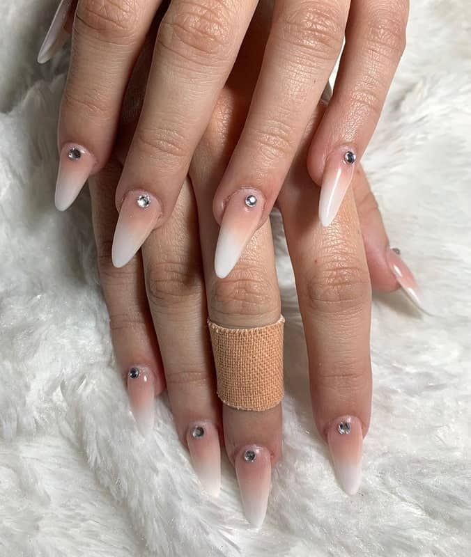 long almond ombre nails