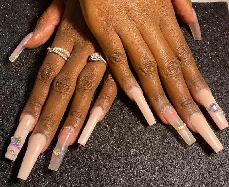 long skinny square nails 