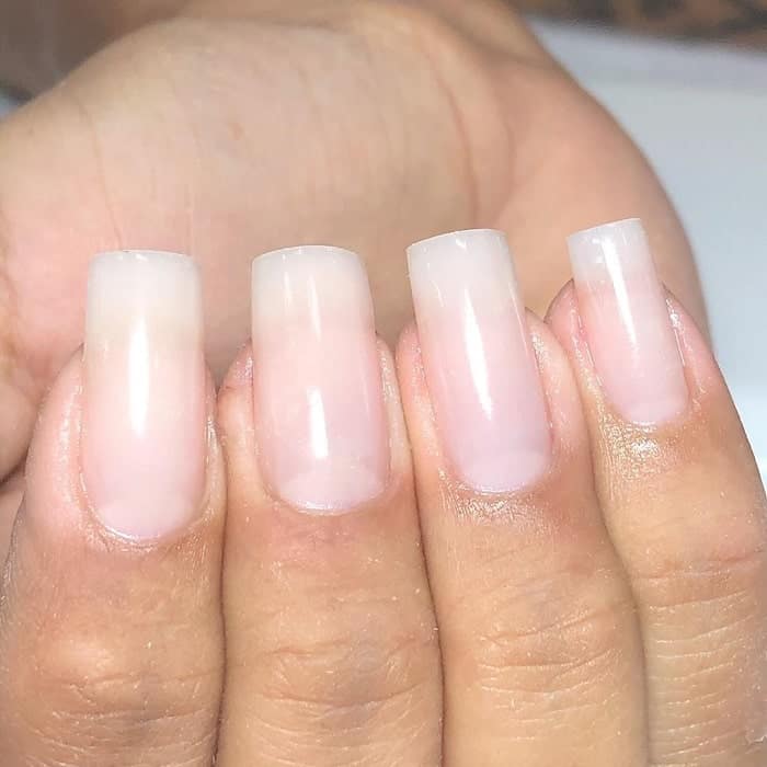 natural long square nails 