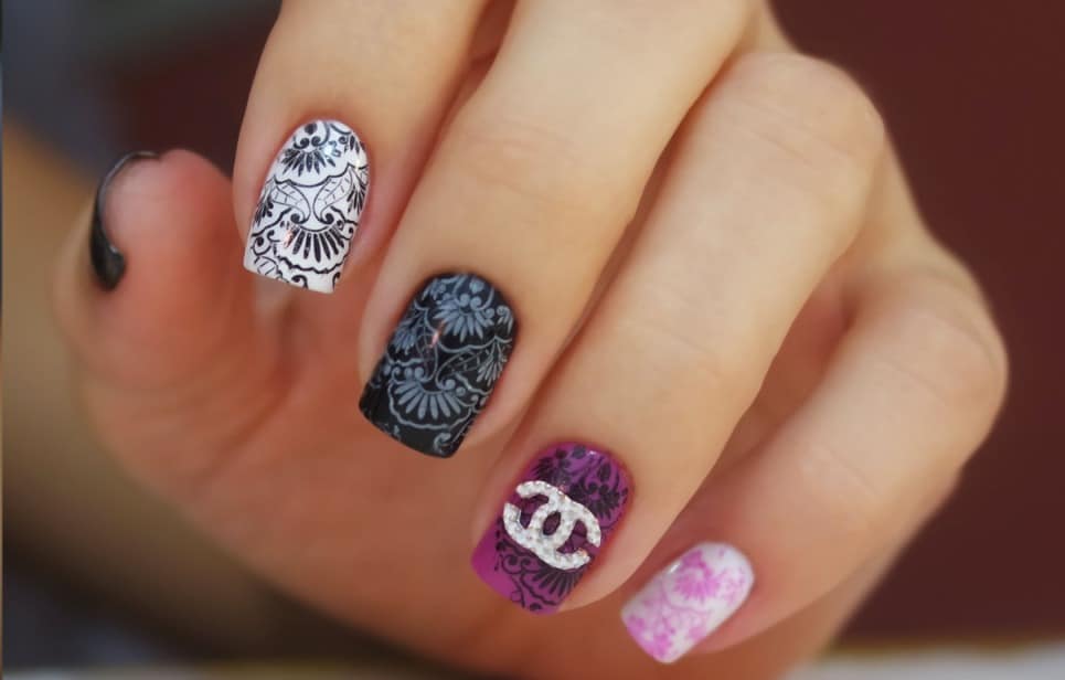 coco chanel nail designs