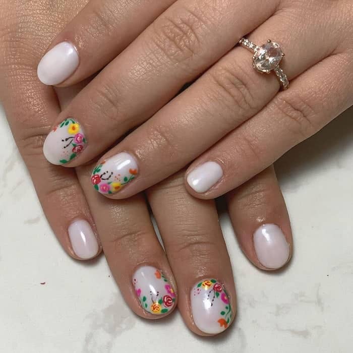 Short Round Acrylic Nails