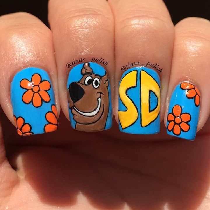 32+ Cutesy Cartoon Nail Art For Reminiscing Childhood