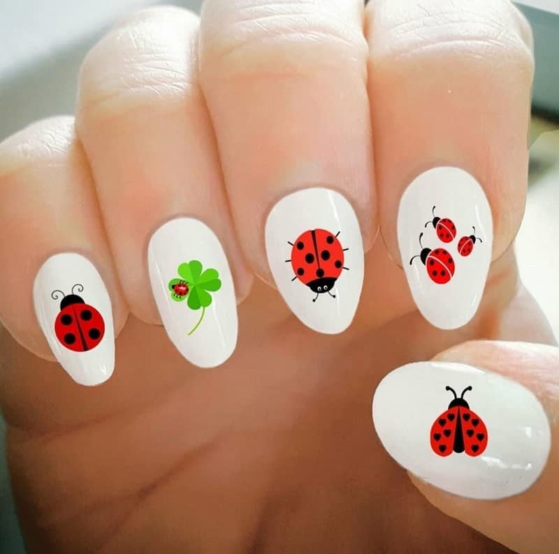 ladybug nail decals