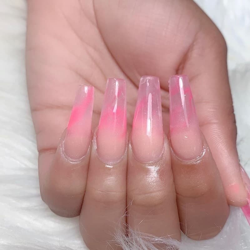 nude clear nails