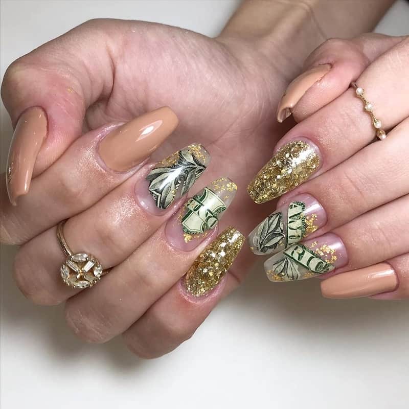 dollar coffin nail art