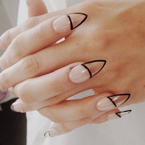 clear acrylic nail designs