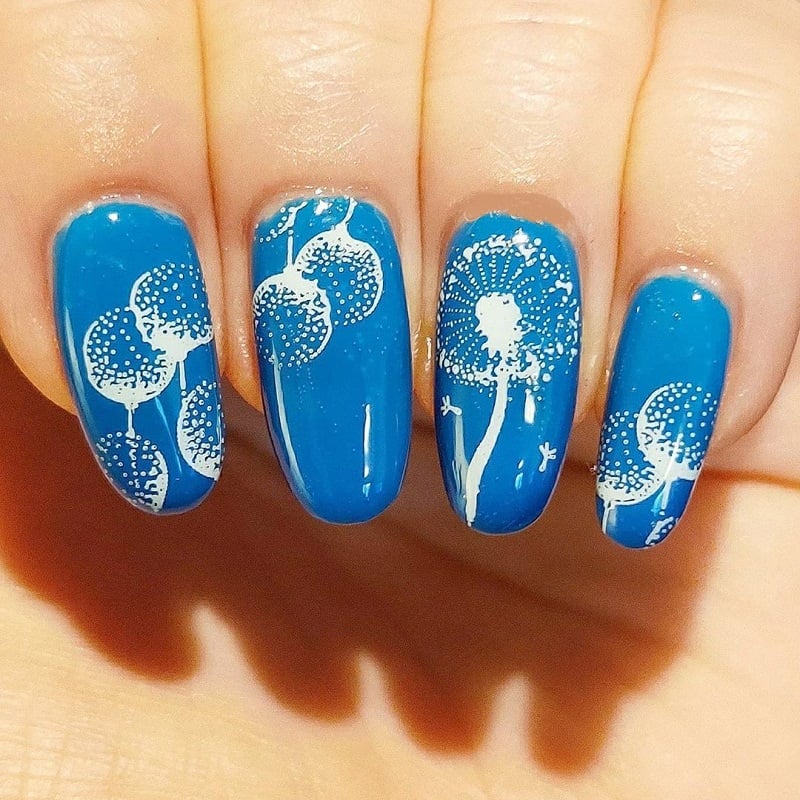 dandelion nail art