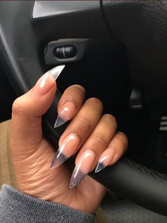 clear acrylic nail designs