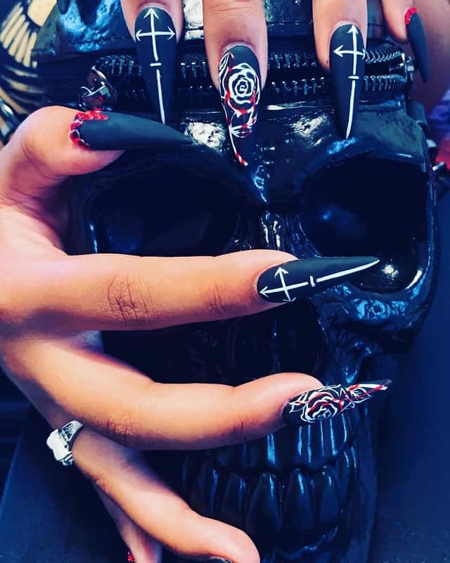 classy gothic nails