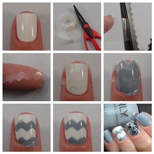 how to do chevron nail