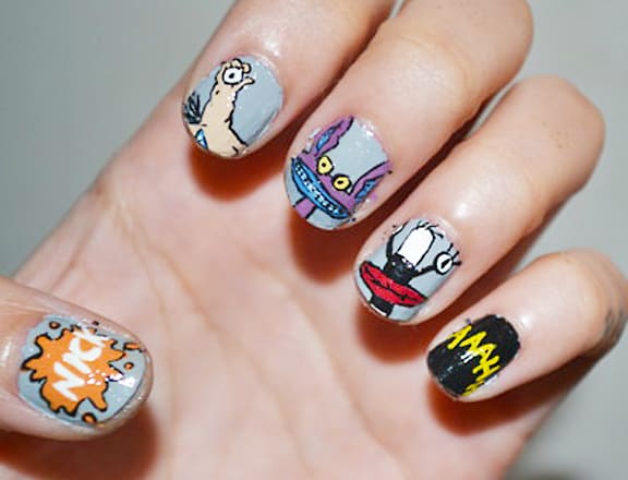 cartoon nail art designs