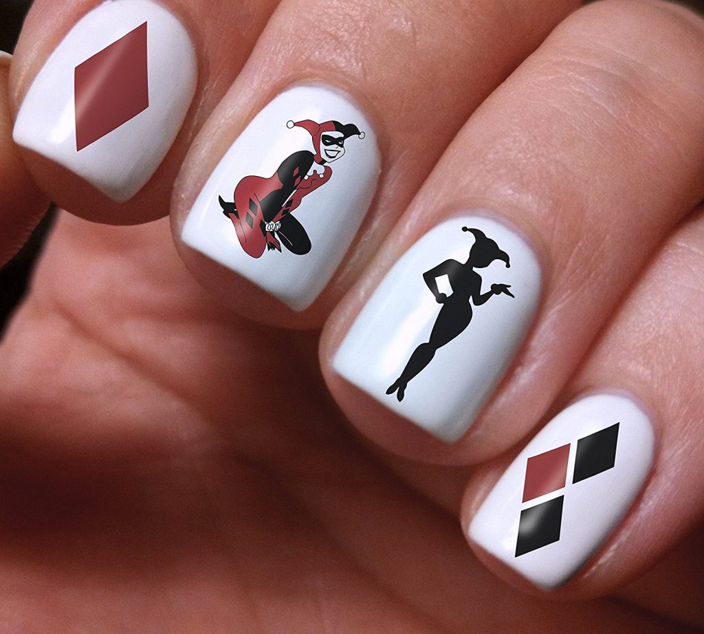 21 Freaky Harley Quinn Nail Art to Go Crazy NailDesignCode