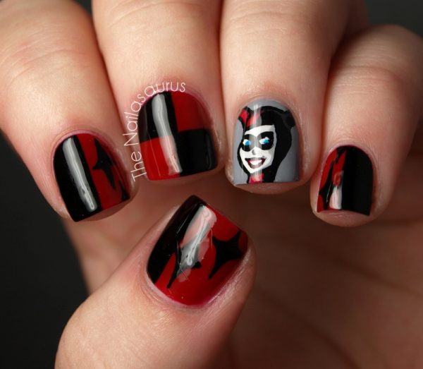 21 Freaky Harley Quinn Nail Art to Go Crazy – NailDesignCode