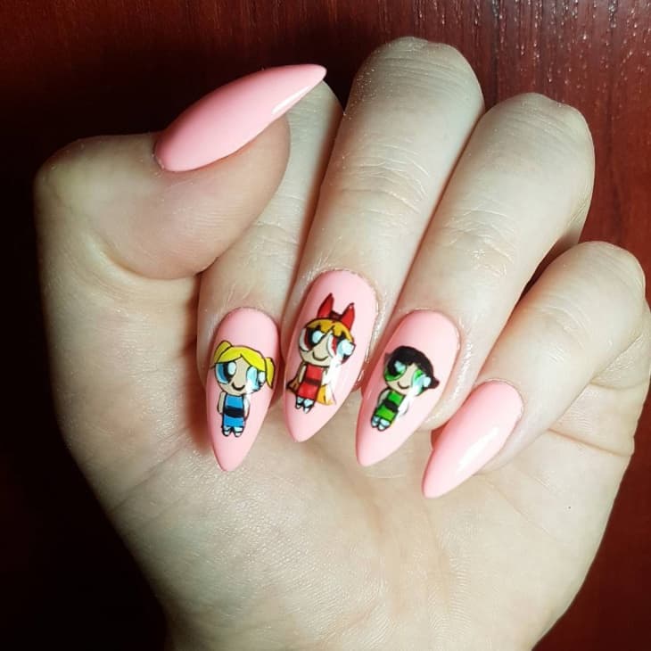 25 Cutesy Cartoon Nail Art for Reminiscing Childhood