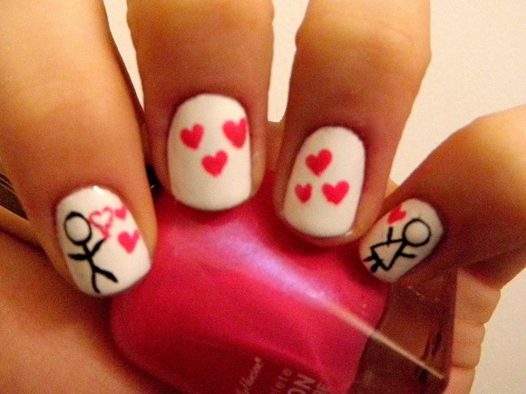hot valentines day nail design