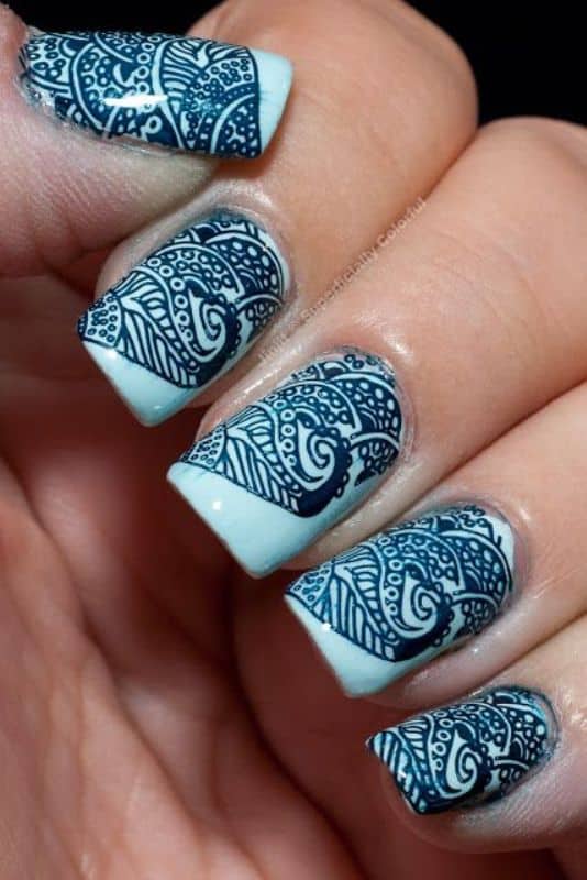 15 Creative Henna Nail Designs To Look Modish NailDesignCode