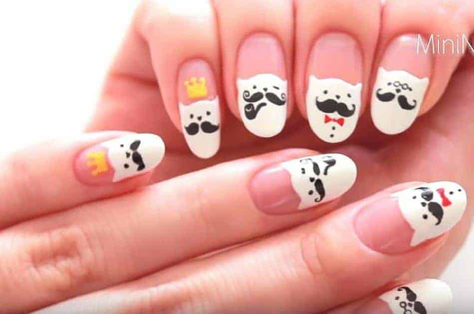 15 Cutest Mustache Nails That Look Adorable