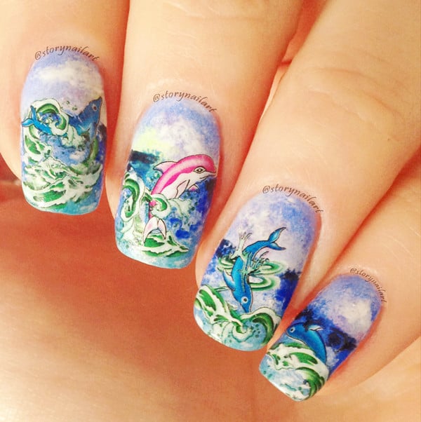 15 Delightful Dolphin Nail Art To Slay The Summer