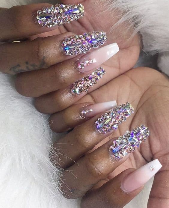 ballerina crystal nail