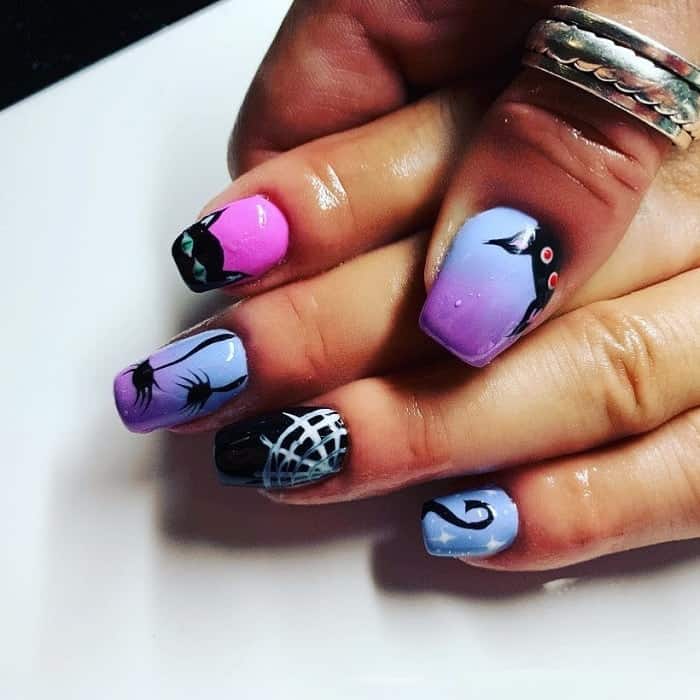 emo acrylic nails 