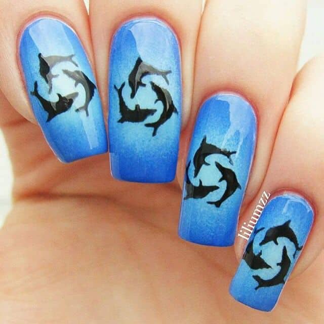 15 Delightful Dolphin Nail Art To Slay The Summer