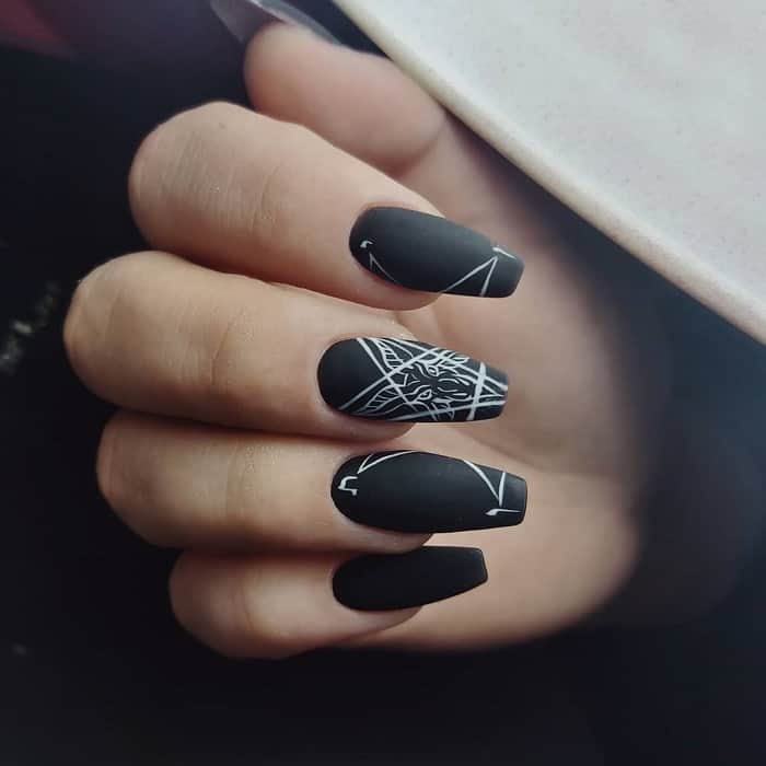 gothic coffin nail design