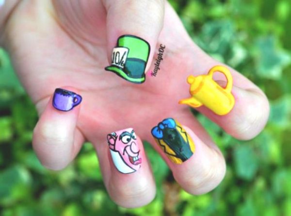 2. Mad Hatter inspired nail art - wide 1
