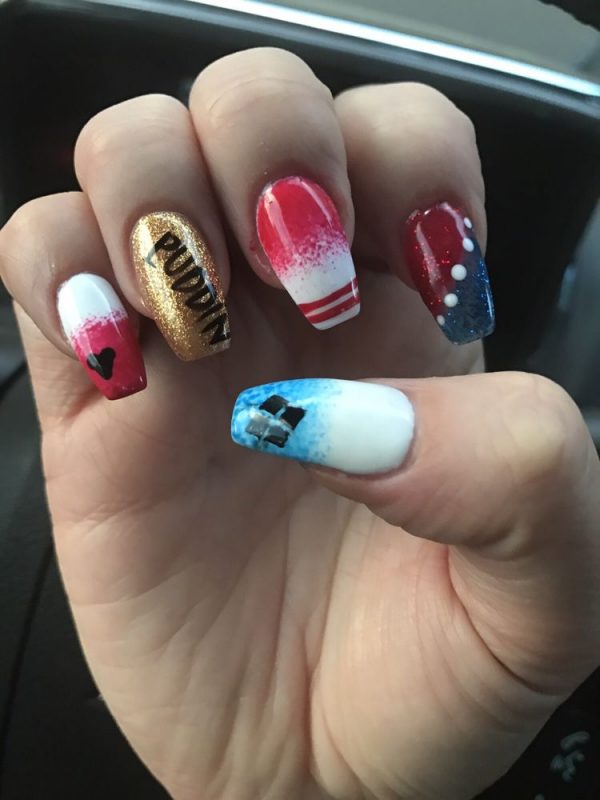 21 Freaky Harley Quinn Nail Art to Go Crazy – NailDesignCode