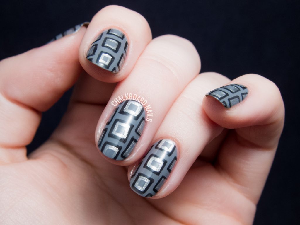 Square geometric nail art