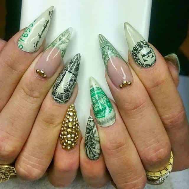 2pcs Dollar Money Sign Nail Decoration/ Dollars Sign DIY Nail 