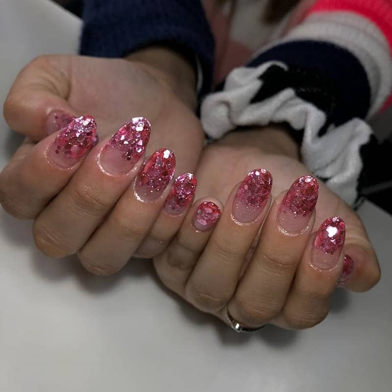 crystal ombre nail design