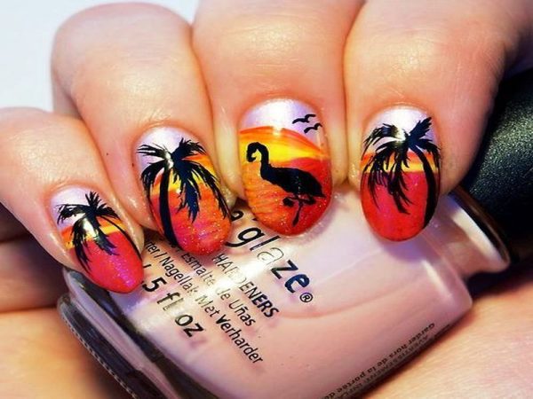 10. Palm Tree Nail Art - wide 1