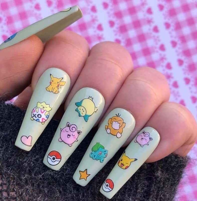 pokemon nail stickers