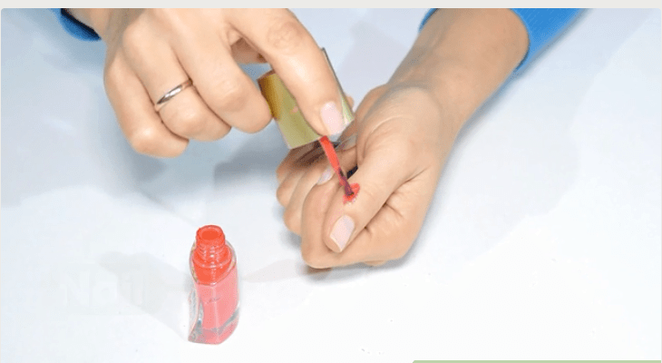 Remove nail polish off skin