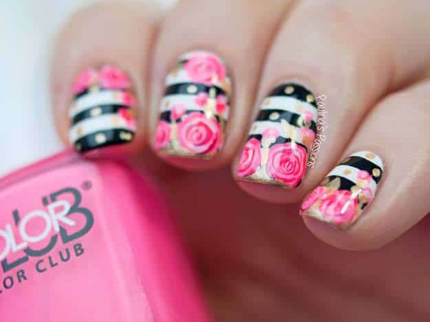 Flower nail design for teens