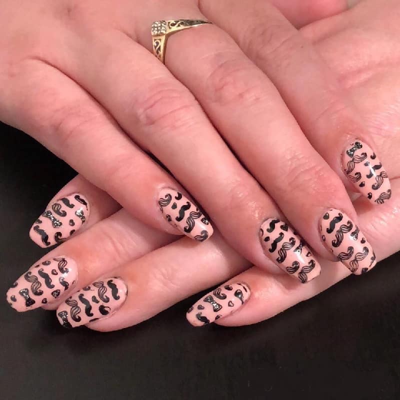 jamberry mustache nails