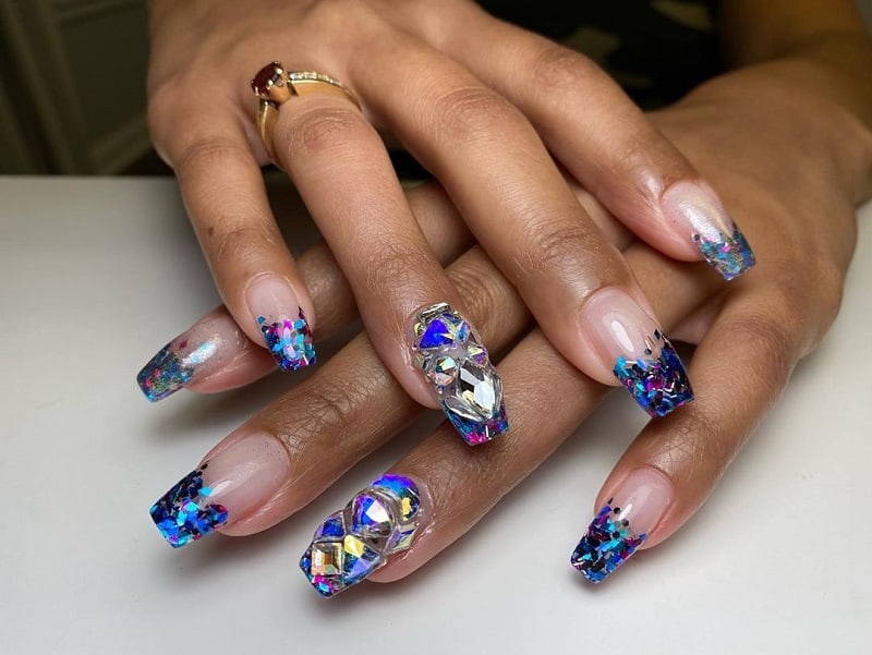 crystal tip nails