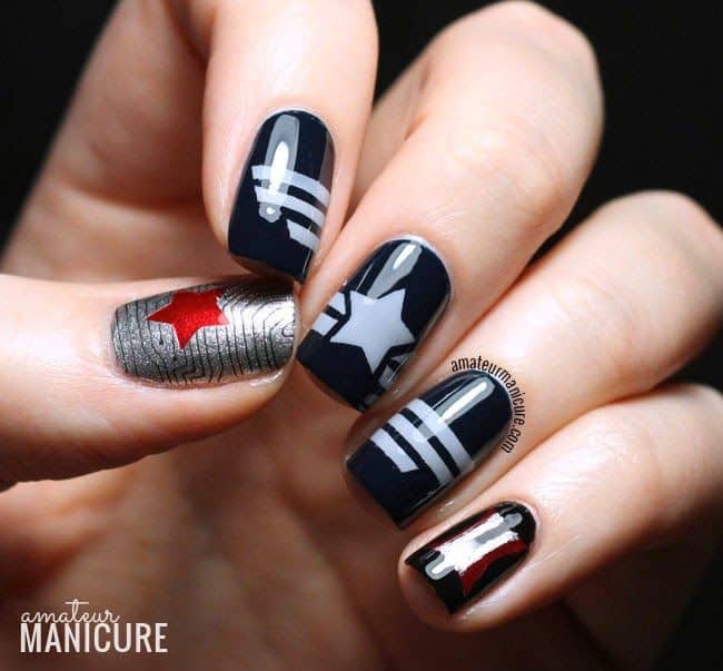 captain america manicure