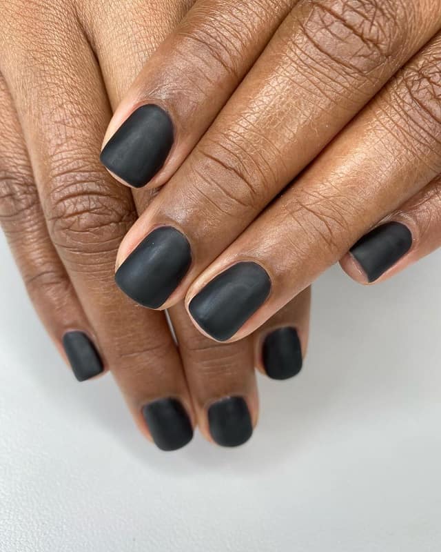 flat black nail polish