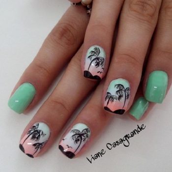 20 Phenomenal Palm Tree Nail Designs For This Summer