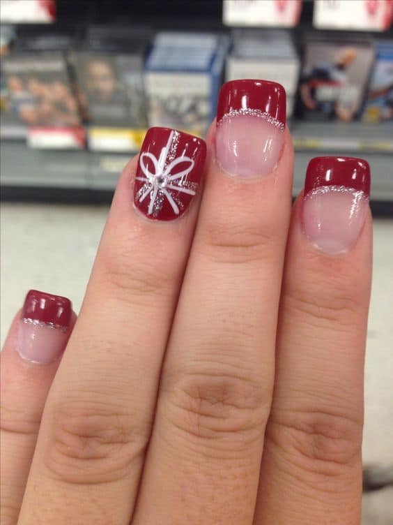 red tip solar nail design for teen